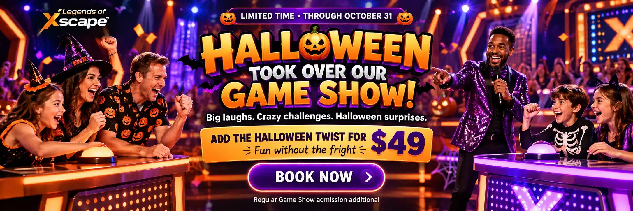 Halloween took over our Game Show. Click to book.